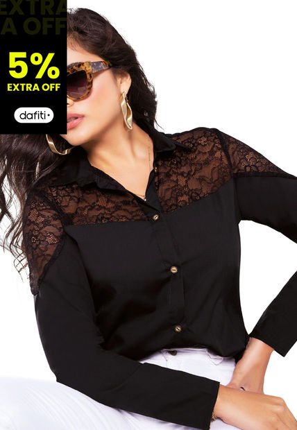 Camisa Mujer Negro Mp 92506