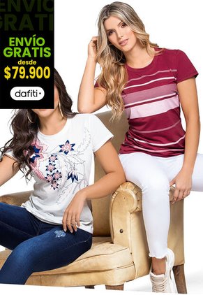 Camiseta Paq X2 Mujer Multicolor Mp 76585