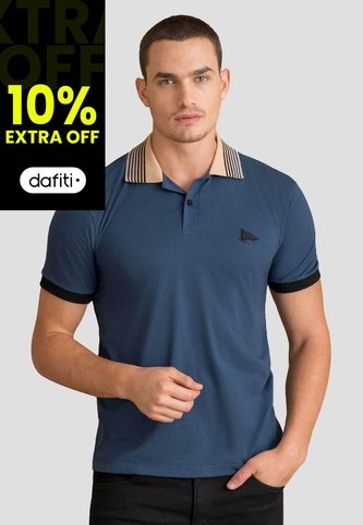 Polo Hombre Azul Profundo Mp 87618 MP