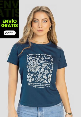 Camiseta Mujer Azul Profundo Mp 112217 MP