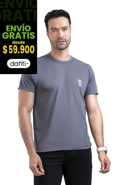 Camiseta Hombre Gris Mp 7766