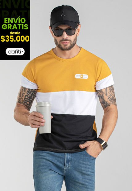 Camiseta Hombre Naranja Mp 96018