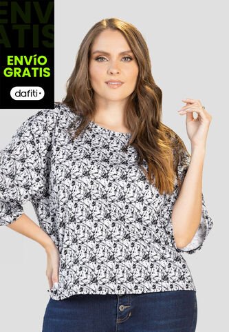 Camiseta Mujer Estampado Negro Mp 112226 MP