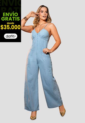 Enterizo Largo Mujer Azul Claro Mp 105871 MP