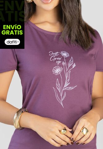 Camiseta Mujer Ciruela Mp 112214 MP