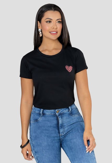Camiseta Mujer Negro Mp 100750