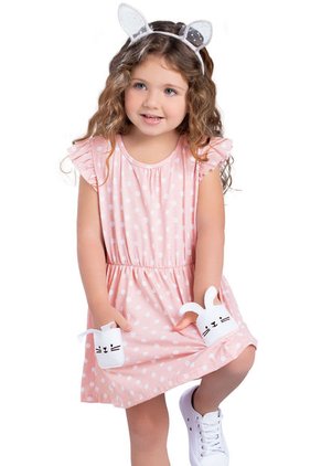 Vestido Infantil Rosado Mp 87292