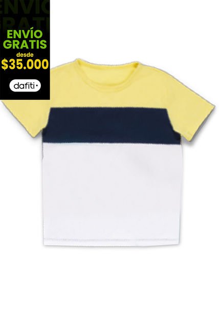 Camiseta Niños Masculino Amarillo Mp 7828