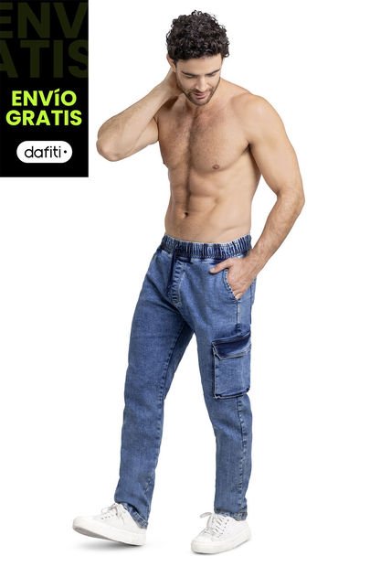 Jogger Hombre Azul Mp 6775
