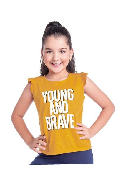 Camiseta Infantil Femenino Mostaza Marketing  Personal