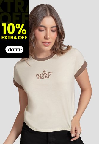 Camiseta Mujer Crema Mp 110988 MP