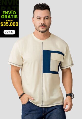 Camiseta Hombre Crema Mp 110523 MP