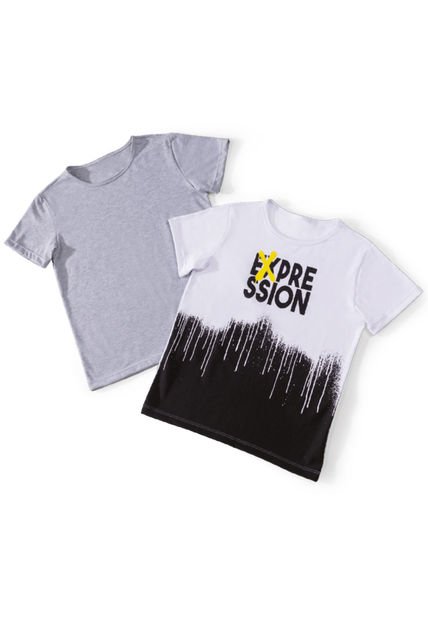 Camiseta Paq X2 Infantil Masculino Multicolor Mp 7064