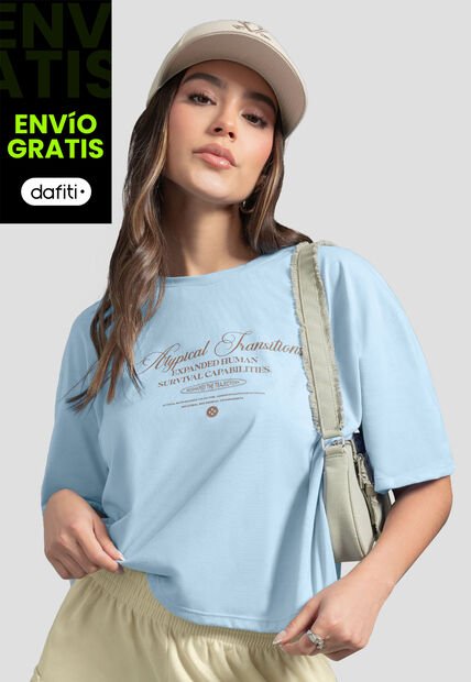 Camiseta Mujer Azul Baby Mp 110984