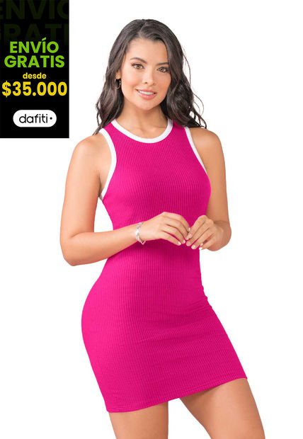 Vestido Corto Mujer Fucsia Mp 170