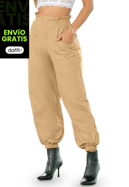 Jogger Mujer Beige Mp 101930