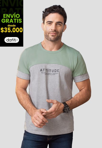 Camiseta Hombre Verde Oliva Mp 102563
