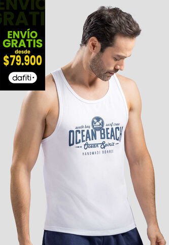 Camisilla Paq X2 Hombre Azul-Blanco Mp 113958 MP