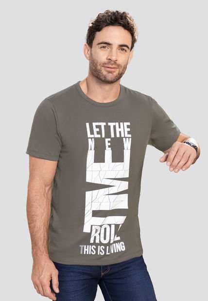 Camiseta Hombre Taupe Mp 102009