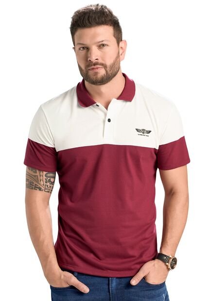 Polo Hombre Rojo-Blanco Mp 78123