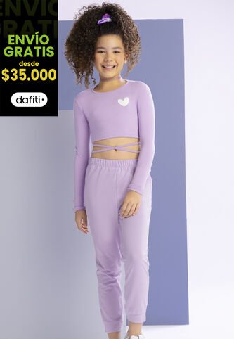 Conjunto Infantil Femenino Lila Mp 100485 MP