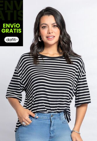 Camiseta Mujer Blanco-Negro Mp 110852 MP