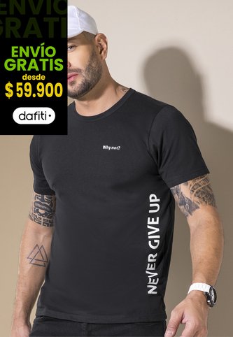 Camiseta Hombre Negro Mp 2115 MP
