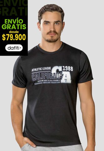 Camiseta Hombre Negro Mp 113612 MP