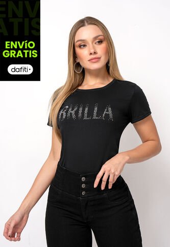 Camiseta Mujer Negro Mp 111095 MP