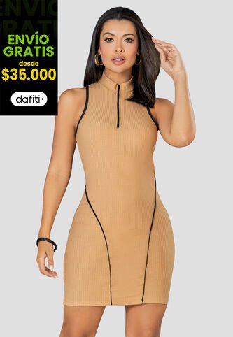 Vestido Corto Mujer Caramelo Mp 101025 MP