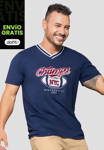 Camiseta Hombre Azul Profundo Mp 110975 MP