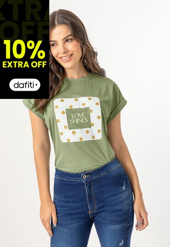 Camiseta Mujer Verde Matcha Mp 107852 MP