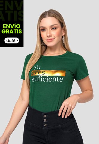 Camiseta Mujer Verde Pino Mp 111096 MP