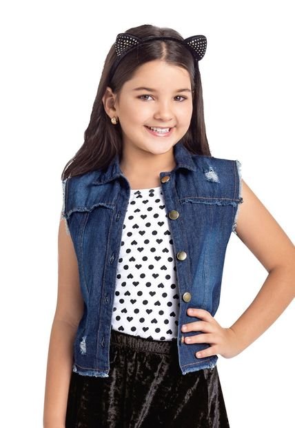 Chaleco Infantil Femenino Azul Marketing  Personal