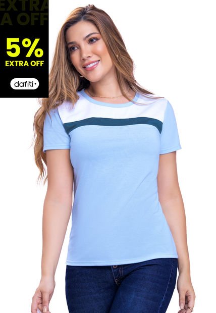 Camiseta Mujer Azul 72562