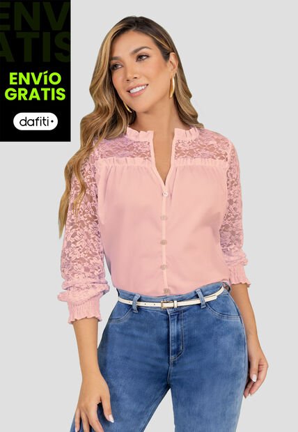Blusa Mujer Rosa Polvo Mp 110698