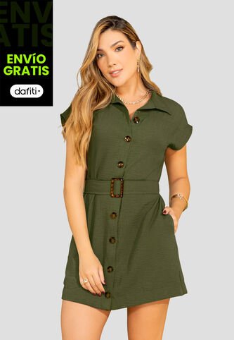 Vestido Mujer Verde Militar Mp 110131 MP