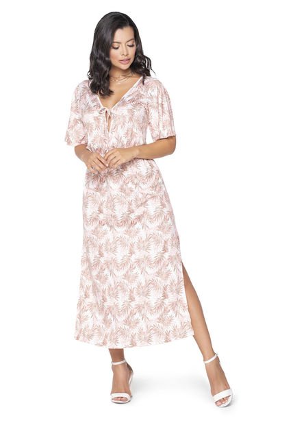 Vestido Largo Mujer Estampado Mp 5165