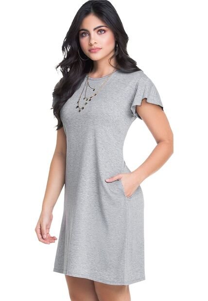 Vestido Corto Para Mujer Gris Jaspe MP