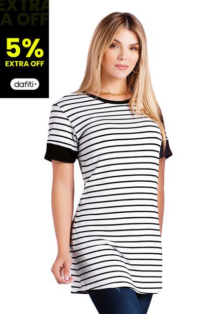 Blusón Adulto Estampado / Negro Mp 89723