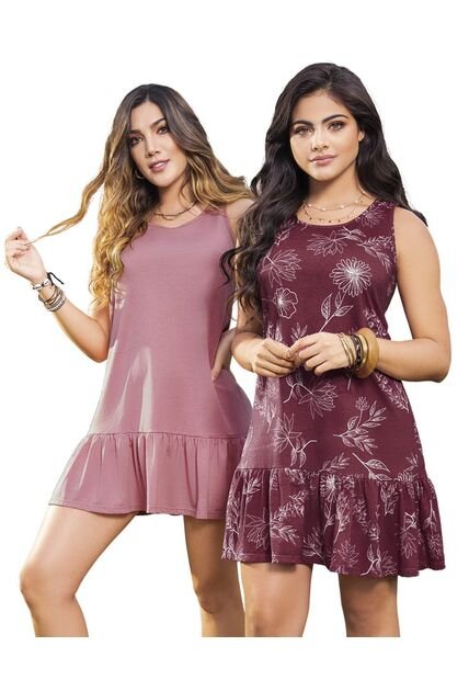 Vestido Paq X2 Para Mujer Multicolor Mp
