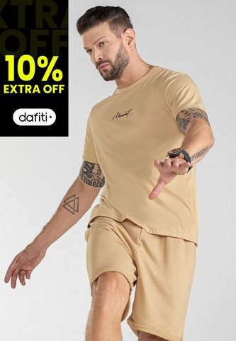 Camiseta Hombre Beige Mp 100495 MP