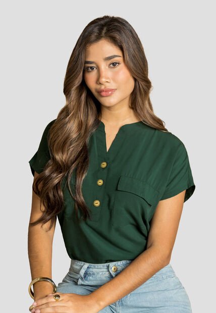 Blusa Mujer Verde Pino Mp 110853