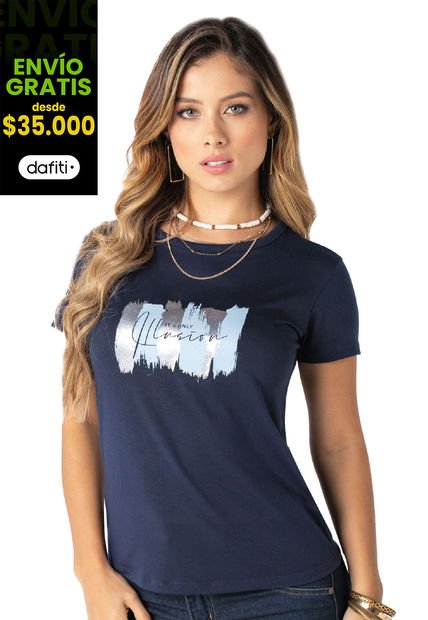 Camiseta Mujer Azul Mp 9122