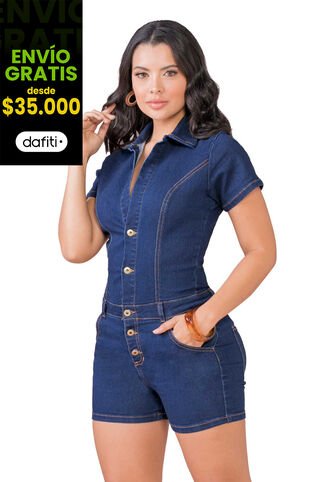 Enterizo Corto Mujer Azul Mp 91 MP