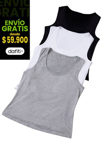 Camiseta Paq X3 Mujer Multicolor Mp 33603 MP