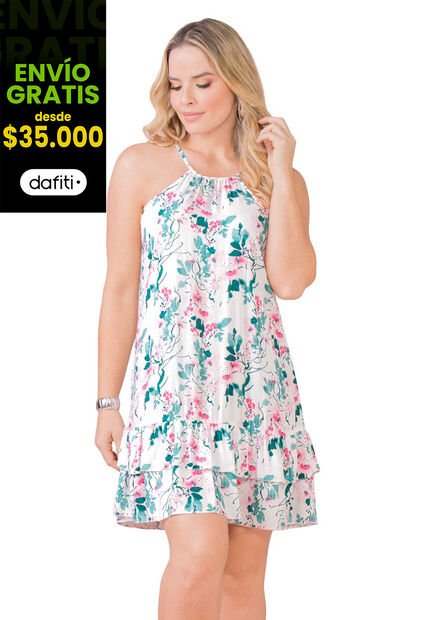 Vestido Corto Mujer Multicolor Mp 172