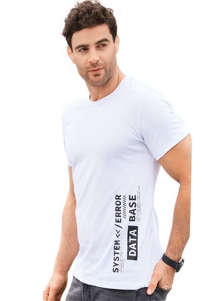 Camiseta Para Hombre Blanco MP