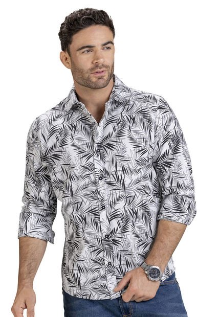 Camisa Hombre Gris Claro Mp 4782