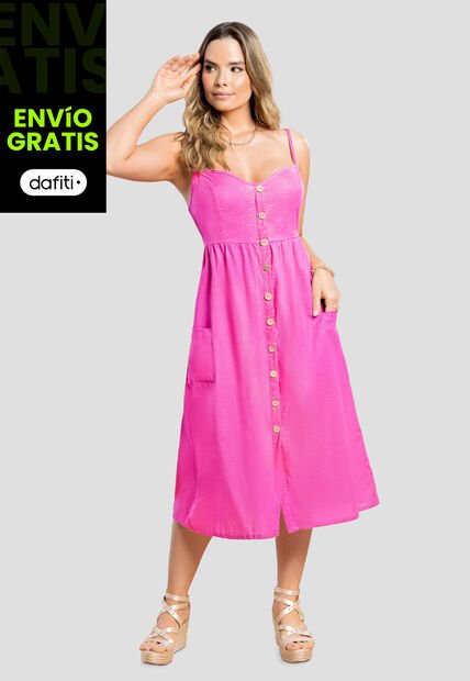 Vestido Mujer Fucsia Mp 105623